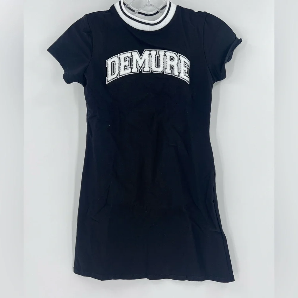 Fashion nova Mini Always Demure T-Shirt Dress - Black new size 10/12